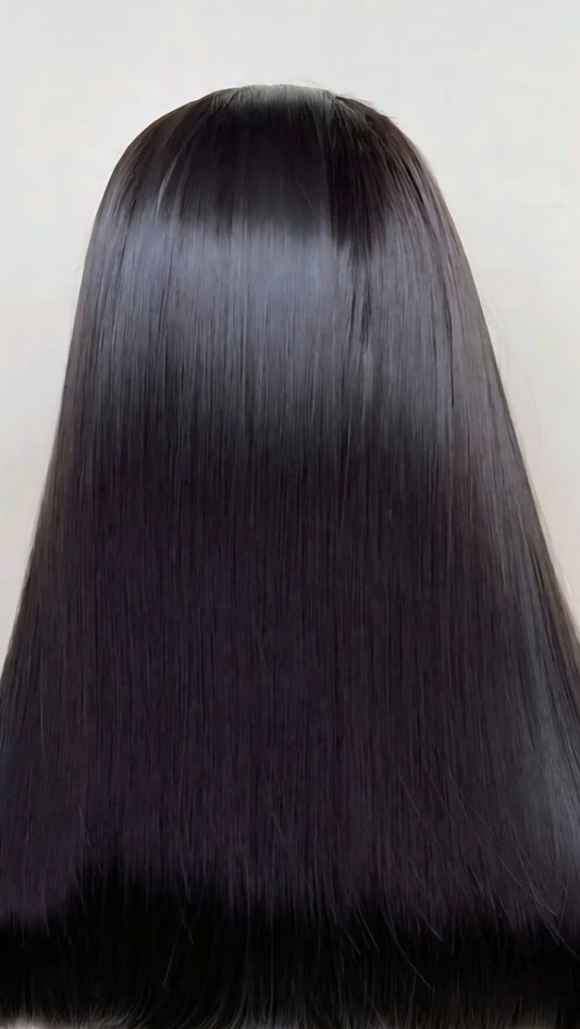 Long bob straight headband human blend