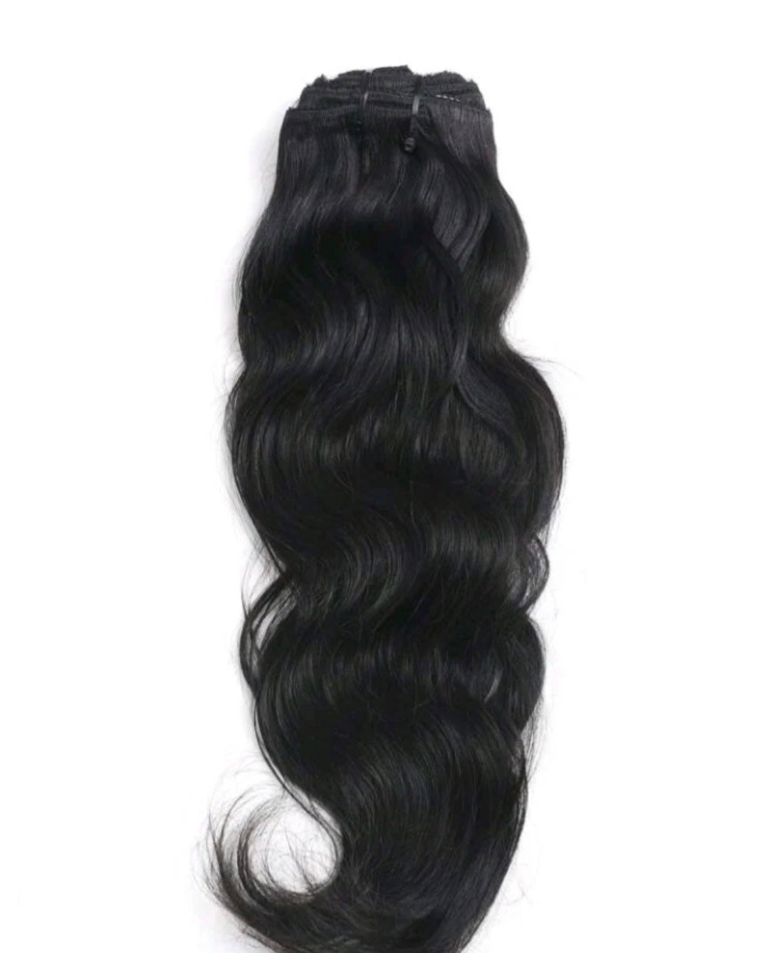 8Pcs Black Wavy One Set Clip In Extensions