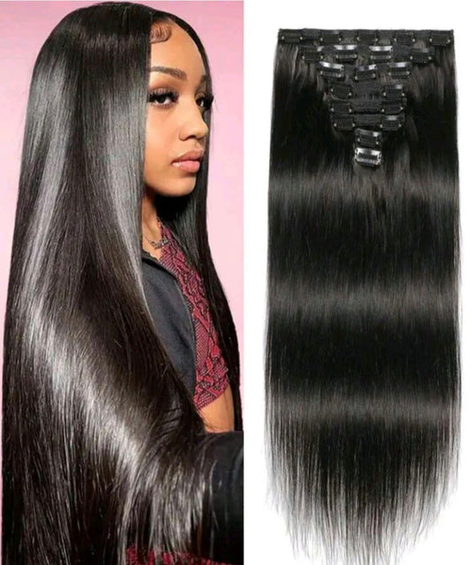 Long Straight Clip In Extensions