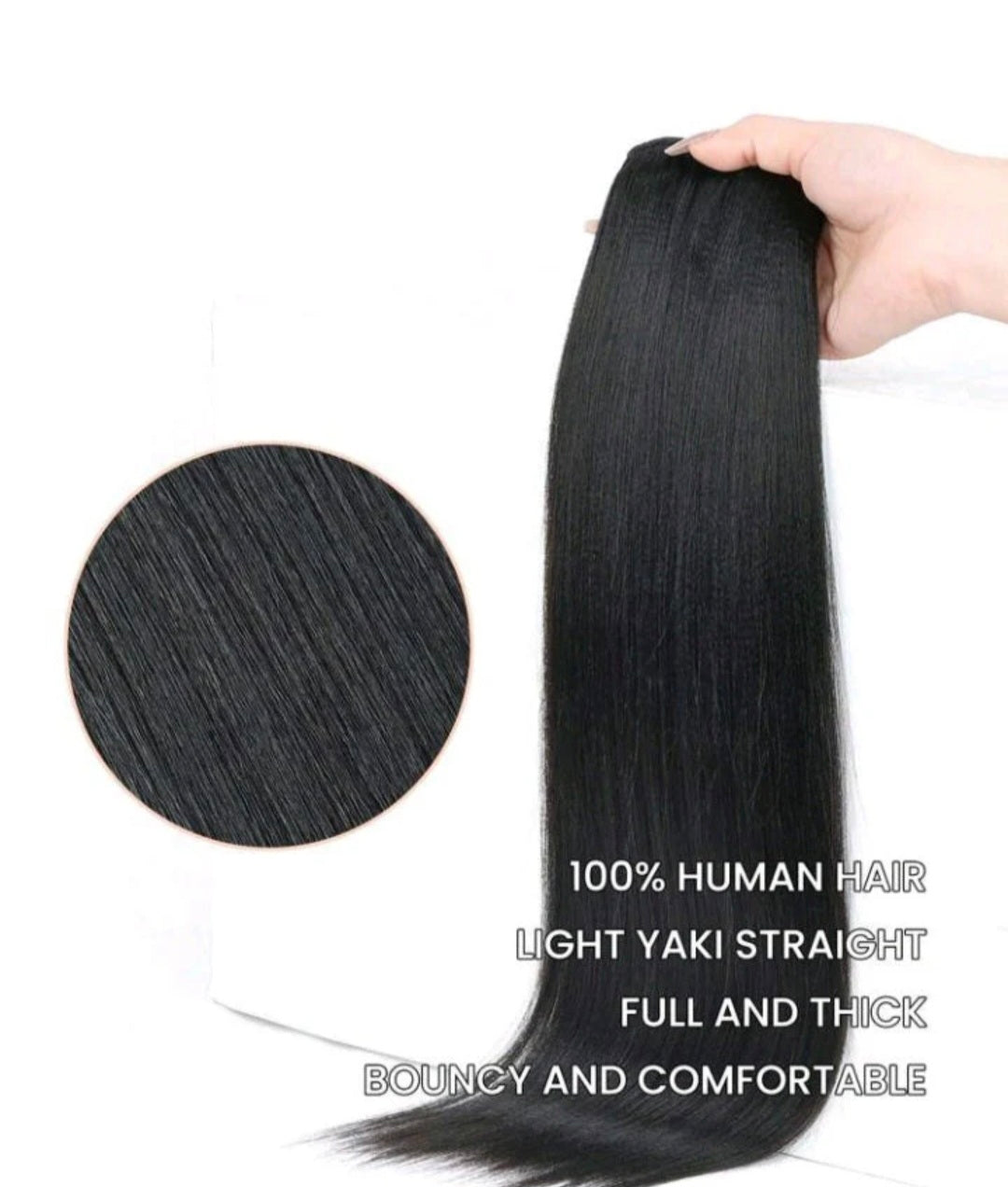 Yaki Straight Black Clip In Extensions